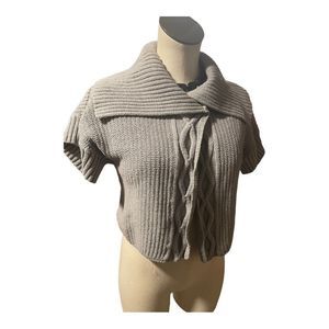 Vintage Michael Michael Kors Grey Knit Short Sleeves Cardigan